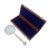 Contemporary Mid-Century Brass Magnifying Glass With Mother of Pearl Inlay in Wooden Box For Sale - Image 3 of 5