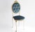 Vintage French Louis XV Style Wooden Chair with Blue Velvet, 1960s For Sale - Image 9 of 9