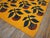 1920s Yellow Floral American Amish Quilt Rug 6' X 6'6" Flatweave Cotton Carpet For Sale - Image 4 of 18