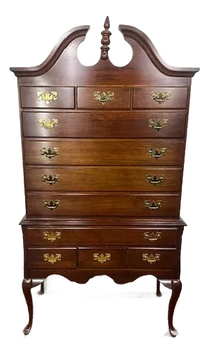 1980s Baker Furniture Vintage Queen Anne Style Highboy