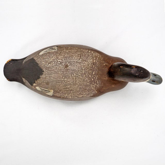 Vintage Handmade Broadbill Hen Duck Decoy Original Paint For Sale In Phoenix - Image 6 of 11