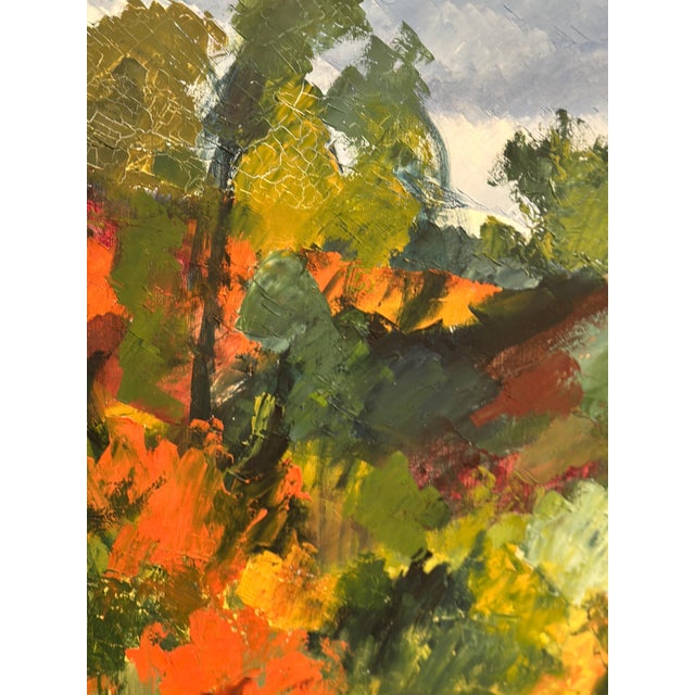Stig Hallblom, Autumn Landscape, 1950s, Oil Painting on Canvas, Framed For Sale - Image 8 of 18