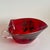 1960s Vintage 40th Anniversary Ruby Red Glass Heart Shaped Bowl With Silver Floral Overlay For Sale - Image 5 of 8