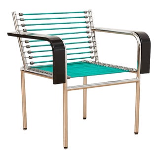 Sandows Armchair in Chrome-Plated Tubular Steel Frame by René Herbst, 1930s For Sale