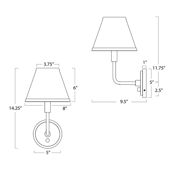 2020s Polly Sconce Single, Natural Brass with Rattan Shade For Sale - Image 5 of 6