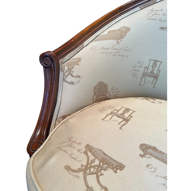 French Louis XVI Style Bergere Armchair. For Sale - Image 12 of 16