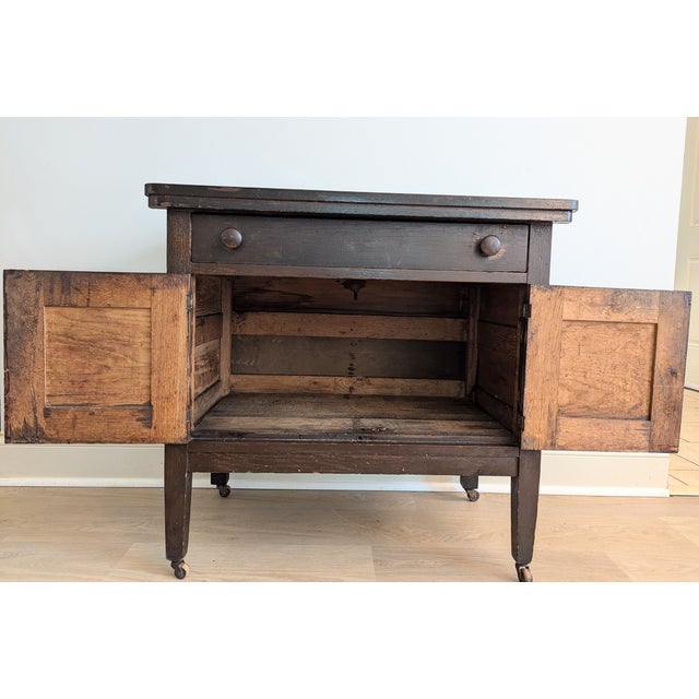 Antique Primitive Oak Jelly Cupboard Cabinet North Carolina For Sale - Image 4 of 18