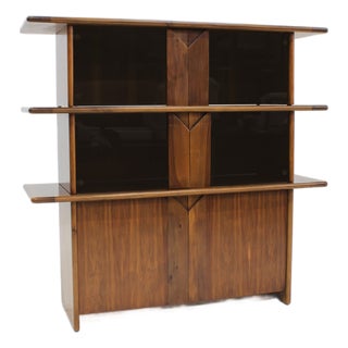 Vintage Italian Walnut Cabinet by Ammannati and Vitelli for Catalano, 1970s For Sale