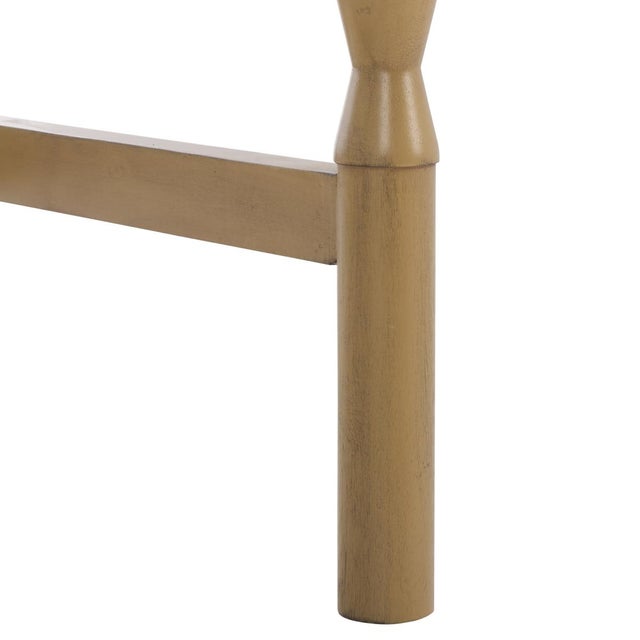 Wood Astroth Accent Table in Desert Brown For Sale - Image 7 of 10