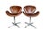 Set of Brancaster Swivel Leather Accent Swan Chairs from Acme For Sale - Image 12 of 12