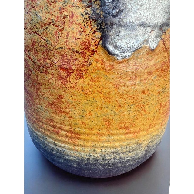 Large Vintage Floor Vase from Bay Keramik, 1960s, in Flawless conditions. Designed 1960 to 1969 This piece has an...