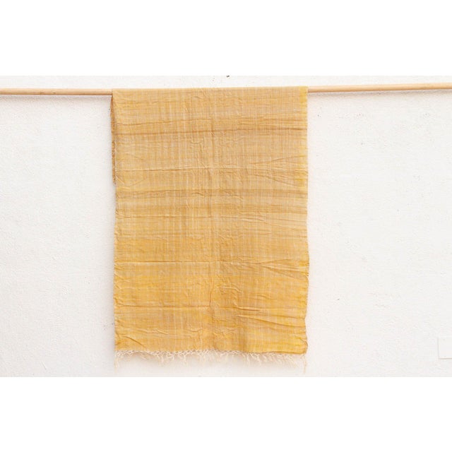 Organic Peace Silk Throw, Summer Yellow For Sale In Los Angeles - Image 6 of 6