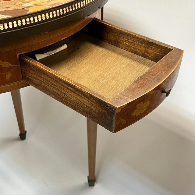 French Bouillotte Games / End Tables With Breche d'Alep Marble Tops - A Pair For Sale - Image 4 of 12