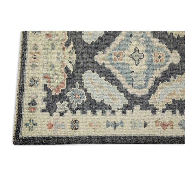 Turkish Oriental Hand Knotted Rug Turkish Oushak 2'4" x 3' For Sale - Image 3 of 5