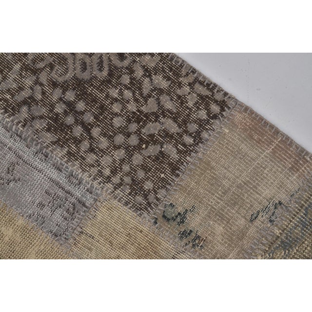 Greige Grey Vintage Area Rug For Sale - Image 8 of 10