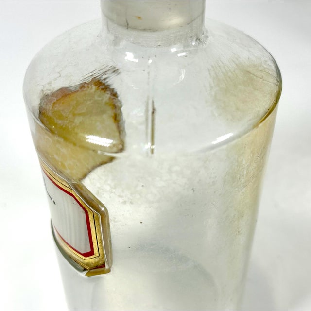 Glass Antique Apothecary Bottle Collection: LUG Label Glass Stopper Bottles For Sale - Image 7 of 10
