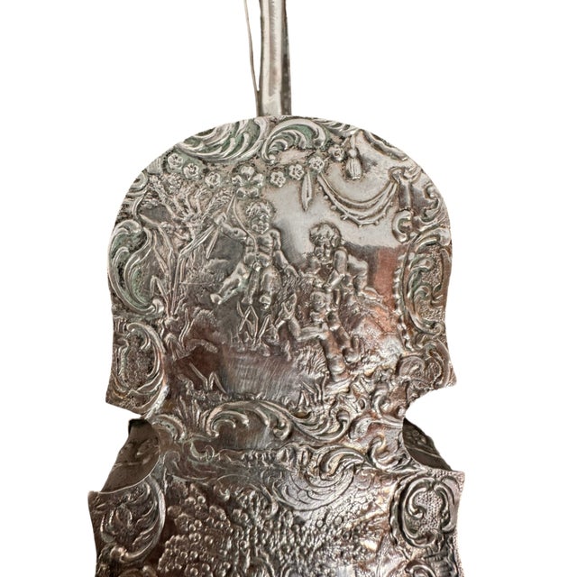 The 1880s Hanau Cello: A Virtuoso Repoussé Musical Miniature For Sale - Image 13 of 17