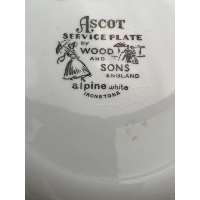 Ceramic 1950’s English “Ascot” Scenic Village Gold Edged Plate For Sale - Image 7 of 7