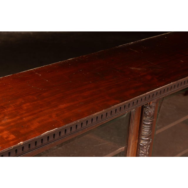 Early 20th Century Early 20th Century Monumental Renaissance Revival Carved Wood Library Display Cabinet For Sale - Image 5 of 14