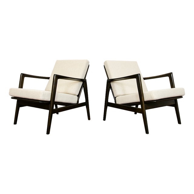 Vintage Lounge Chairs from Swarzędzkie Fabryki Mebli, 1960s, Set of 2 For Sale