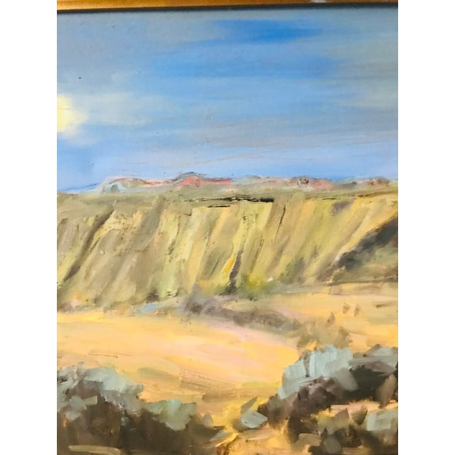 Paint Framed Rob J Nelson Desert Mesa Nighttime Oil Painting For Sale - Image 7 of 11