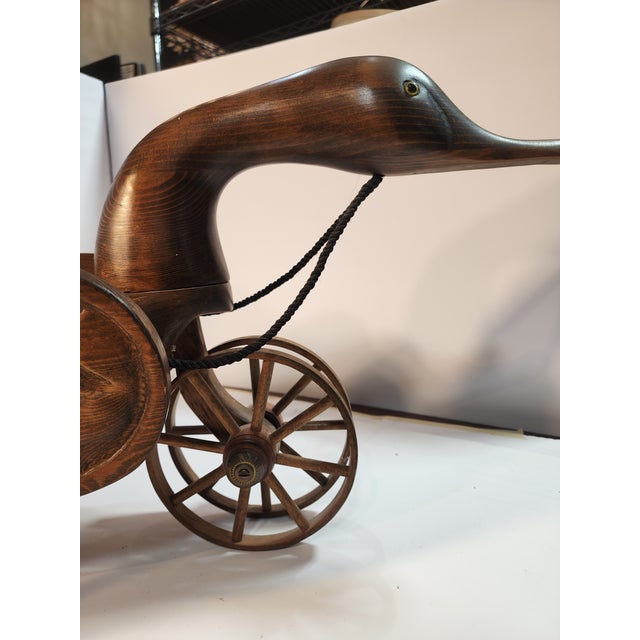 Hand Carved Wood Goose Wagon by Pruitt"s Place For Sale In Seattle - Image 6 of 11