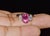 Hot Pink Late 20th Century Gia Certified 3.68Ct Madagascar Pink Sapphire E VVS Diamond Solid 950 Platinum 18k Gold Ring, Size 6.5 For Sale - Image 8 of 15