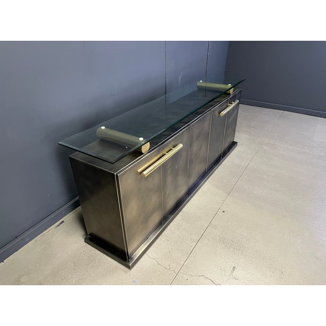 Vintage Brass Credenza from Belgo Chrom, 1980s For Sale - Image 6 of 14