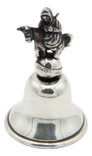 Silver Bell with Donkey on Sphere