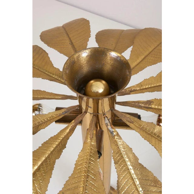 Brass Rhubarb Floor Lamp by Tommaso Barbi, 1970s For Sale - Image 10 of 11
