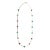Art Deco Certified 5.47ct Emerald, Ruby & Sapphire Curb Chain 18k Gold Necklace With Diamonds For Sale - Image 3 of 12