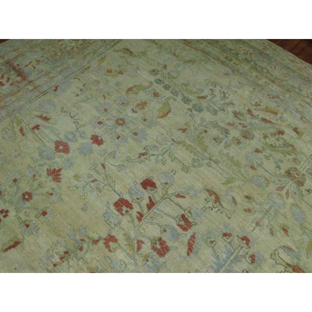 Zabihi Collection Oversize Pale Persian Antique Rug For Sale - Image 9 of 12