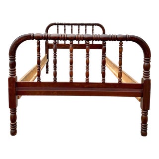 Vintage Wood Twin Size Jenny Lind Bed For Sale