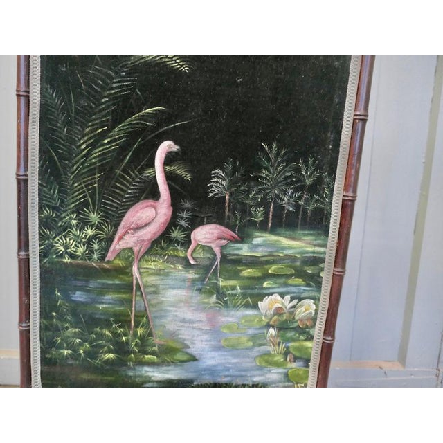 Asian Black Lacquer Fire Screen For Sale - Image 5 of 6