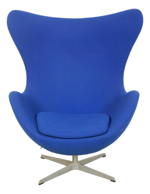 Egg Chair in Blue Fabric by Arne Jacobsen, 2000