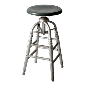 Antique Painted Swivel Seat Stool