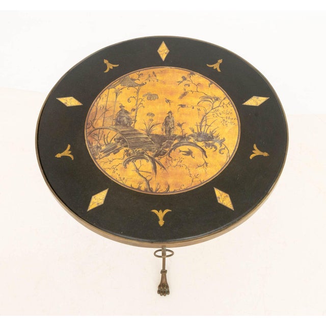 Sarreid Ltd. Sarreid Ltd. Chinoiserie Brass Gueridon For Sale - Image 4 of 7