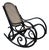 Thonet Rocking Chair in Blackened Curved Wood and Cane, 1900s by Michael Thonet, 1890s For Sale