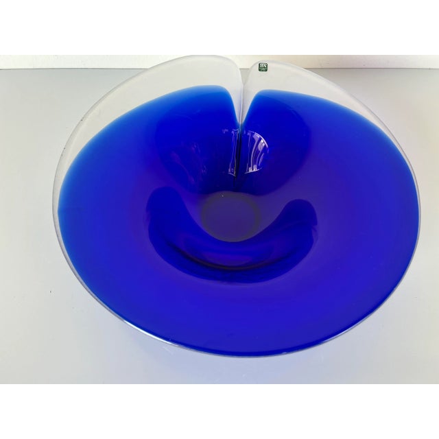 For your consideration we are offering for sale this fantastic Vintage Mats Jonasson Maleras Cobalt Blue Magic Lead Art...