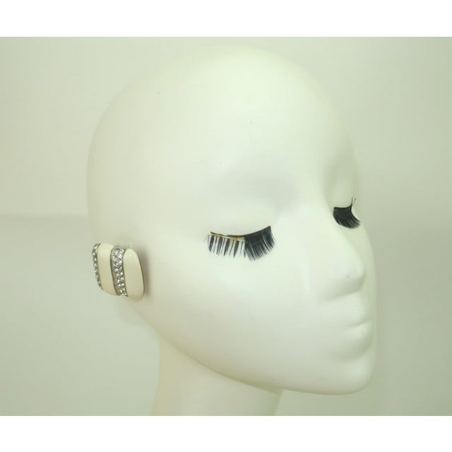 Donald Stannard Enamel & Crystal Rhinestone Earrings, 1980's For Sale - Image 10 of 10