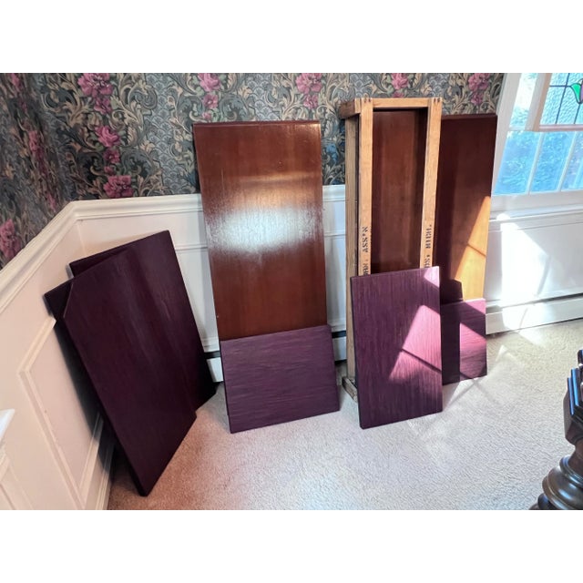 1920s Jacobean Revival Mahogany Dining Table W/Leaves and Pads, Plus 6 Chairs - Set of 7 For Sale - Image 5 of 8
