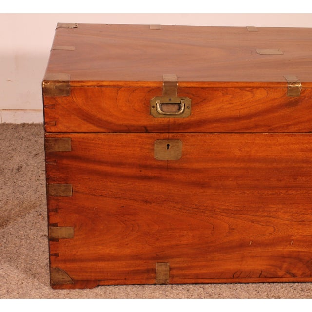 Marine Chests with Double Locks, 19th Century, Set of 2 For Sale - Image 18 of 18