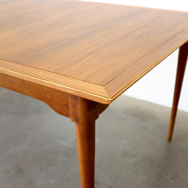 1950s Attributed to Lane “Copenhagen” Walnut & Ash Dining Table For Sale - Image 15 of 18