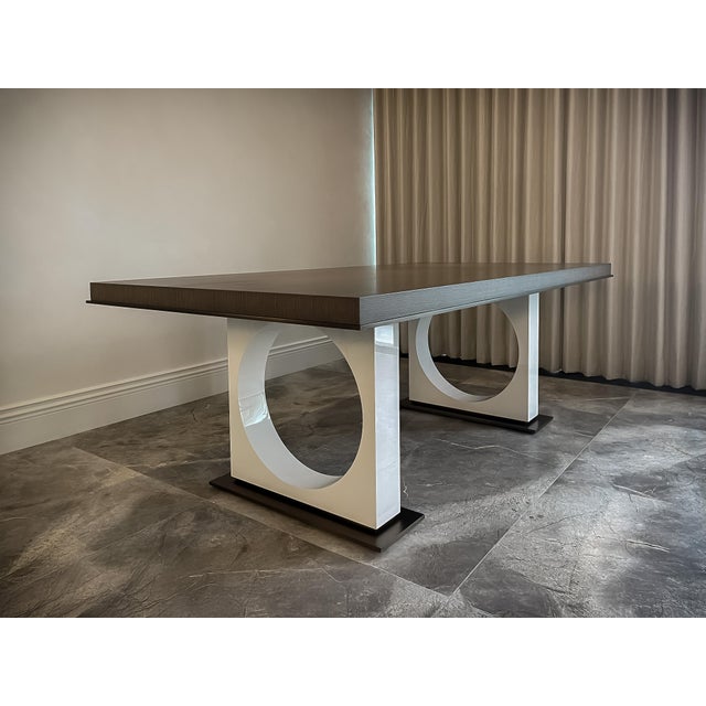 Dining Table in Oak and Bronze, 2018 For Sale - Image 10 of 11