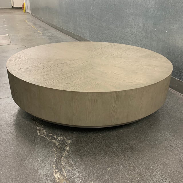 Restoration Hardware Machinto Round Coffee Table Chairish