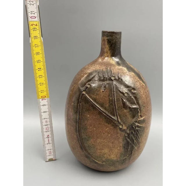 Mid-Century Modern West German Fat Lava Style Studio Ceramic Vase by Luise Duncker, Germany, 1960s For Sale - Image 3 of 10