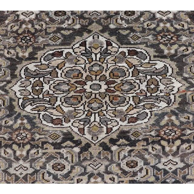 Early 20th Century Antique Persian Malayer Rug With Intricate Botanical Design 3'6 X 4'5 For Sale - Image 5 of 12