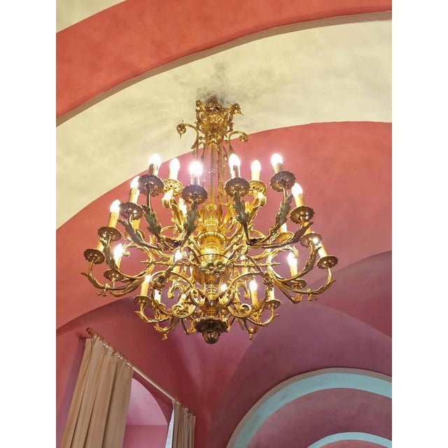 Antique 24-Light Castle Chandelier For Sale - Image 10 of 11