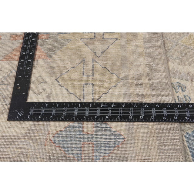 Textile Contemporary Indian Oushak Rug, 11'07 X 14'09 For Sale - Image 7 of 10
