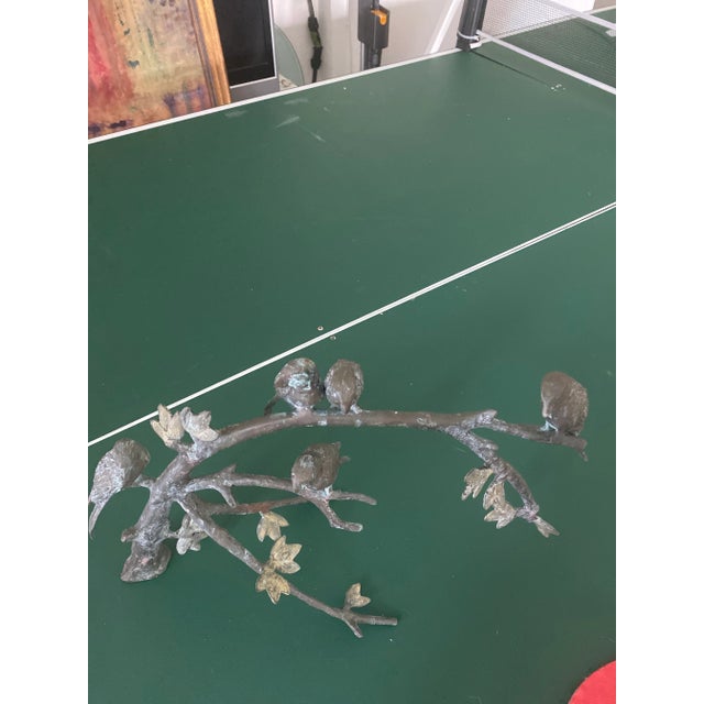 Metal 1960s Giacometti Style Bronze Birds on a Branch For Sale - Image 7 of 13